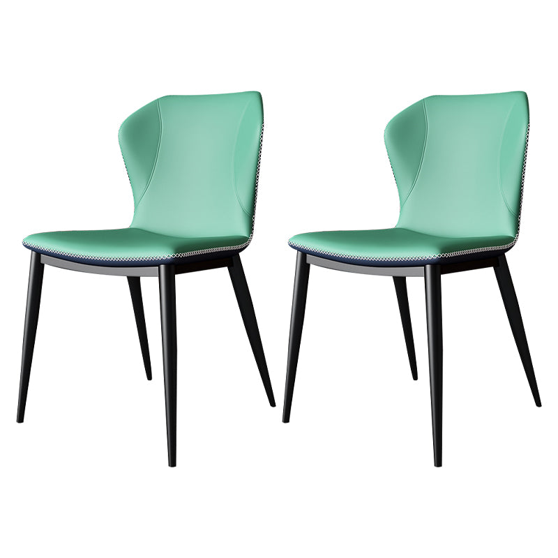 Modern Leather Home Side Chair Wingback Matte Finish Dining Chair Green 2 Piece Set Clearhalo ' kitchen&dining_furn' 'Dining Chairs' 'Dining Tables & Seating' 'dining_chair' 'furn' 'furn_dining_chair' 'Furniture' 'furniture_dining_chair' 'Kitchen & Dining Furniture' 'kitchen' 4621968