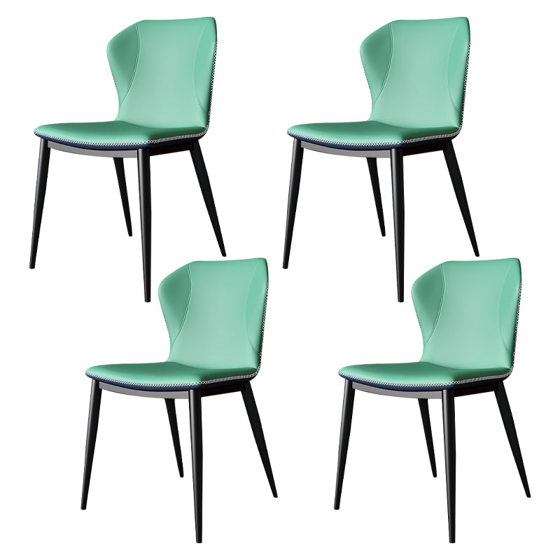 Modern Leather Home Side Chair Wingback Matte Finish Dining Chair Green 4 Piece Set Clearhalo ' kitchen&dining_furn' 'Dining Chairs' 'Dining Tables & Seating' 'dining_chair' 'furn' 'furn_dining_chair' 'Furniture' 'furniture_dining_chair' 'Kitchen & Dining Furniture' 'kitchen' 4621969