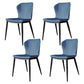 Modern Leather Home Side Chair Wingback Matte Finish Dining Chair Dark Blue 4 Piece Set Clearhalo ' kitchen&dining_furn' 'Dining Chairs' 'Dining Tables & Seating' 'dining_chair' 'furn' 'furn_dining_chair' 'Furniture' 'furniture_dining_chair' 'Kitchen & Dining Furniture' 'kitchen' 4621971