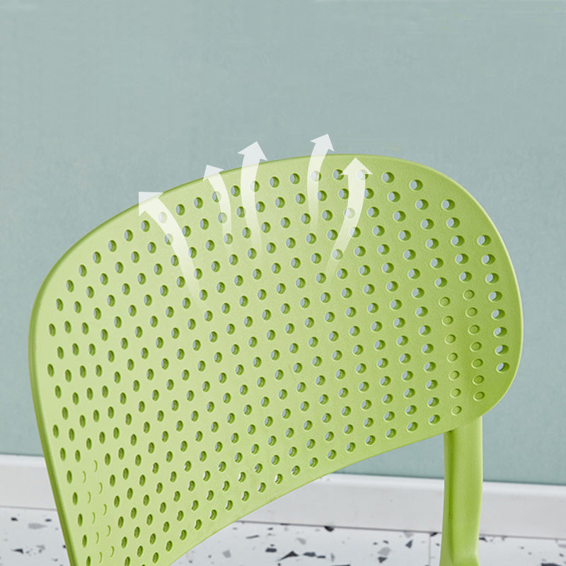 Scandinavian Plastic Dining Kitchen Room Chair Open Back Side Chair Clearhalo ' kitchen&dining_furn' 'Dining Chairs' 'Dining Tables & Seating' 'dining_chair' 'furn' 'furn_dining_chair' 'Furniture' 'furniture_dining_chair' 'Kitchen & Dining Furniture' 'kitchen' 4621980