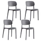 Scandinavian Plastic Dining Kitchen Room Chair Open Back Side Chair Grey 4 Piece Set Clearhalo ' kitchen&dining_furn' 'Dining Chairs' 'Dining Tables & Seating' 'dining_chair' 'furn' 'furn_dining_chair' 'Furniture' 'furniture_dining_chair' 'Kitchen & Dining Furniture' 'kitchen' 4621987