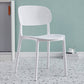 Scandinavian Plastic Dining Kitchen Room Chair Open Back Side Chair White 1 Piece Clearhalo ' kitchen&dining_furn' 'Dining Chairs' 'Dining Tables & Seating' 'dining_chair' 'furn' 'furn_dining_chair' 'Furniture' 'furniture_dining_chair' 'Kitchen & Dining Furniture' 'kitchen' 4621988
