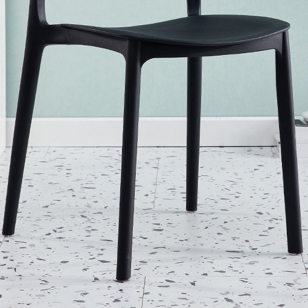 Scandinavian Plastic Dining Kitchen Room Chair Open Back Side Chair Clearhalo ' kitchen&dining_furn' 'Dining Chairs' 'Dining Tables & Seating' 'dining_chair' 'furn' 'furn_dining_chair' 'Furniture' 'furniture_dining_chair' 'Kitchen & Dining Furniture' 'kitchen' 4621989