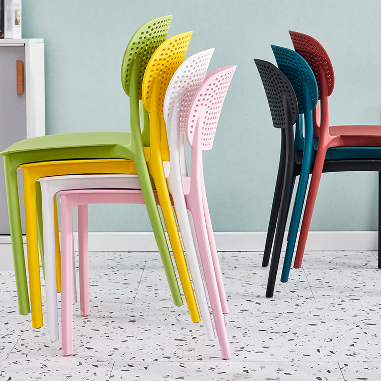 Scandinavian Plastic Dining Kitchen Room Chair Open Back Side Chair Clearhalo ' kitchen&dining_furn' 'Dining Chairs' 'Dining Tables & Seating' 'dining_chair' 'furn' 'furn_dining_chair' 'Furniture' 'furniture_dining_chair' 'Kitchen & Dining Furniture' 'kitchen' 4621993