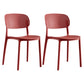 Scandinavian Plastic Dining Kitchen Room Chair Open Back Side Chair Red 2 Piece Set Clearhalo ' kitchen&dining_furn' 'Dining Chairs' 'Dining Tables & Seating' 'dining_chair' 'furn' 'furn_dining_chair' 'Furniture' 'furniture_dining_chair' 'Kitchen & Dining Furniture' 'kitchen' 4621996