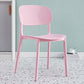 Scandinavian Plastic Dining Kitchen Room Chair Open Back Side Chair Pink 1 Piece Clearhalo ' kitchen&dining_furn' 'Dining Chairs' 'Dining Tables & Seating' 'dining_chair' 'furn' 'furn_dining_chair' 'Furniture' 'furniture_dining_chair' 'Kitchen & Dining Furniture' 'kitchen' 4621998
