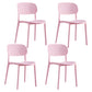 Scandinavian Plastic Dining Kitchen Room Chair Open Back Side Chair Pink 4 Piece Set Clearhalo ' kitchen&dining_furn' 'Dining Chairs' 'Dining Tables & Seating' 'dining_chair' 'furn' 'furn_dining_chair' 'Furniture' 'furniture_dining_chair' 'Kitchen & Dining Furniture' 'kitchen' 4622000