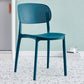 Scandinavian Plastic Dining Kitchen Room Chair Open Back Side Chair Blue 1 Piece Clearhalo ' kitchen&dining_furn' 'Dining Chairs' 'Dining Tables & Seating' 'dining_chair' 'furn' 'furn_dining_chair' 'Furniture' 'furniture_dining_chair' 'Kitchen & Dining Furniture' 'kitchen' 4622004