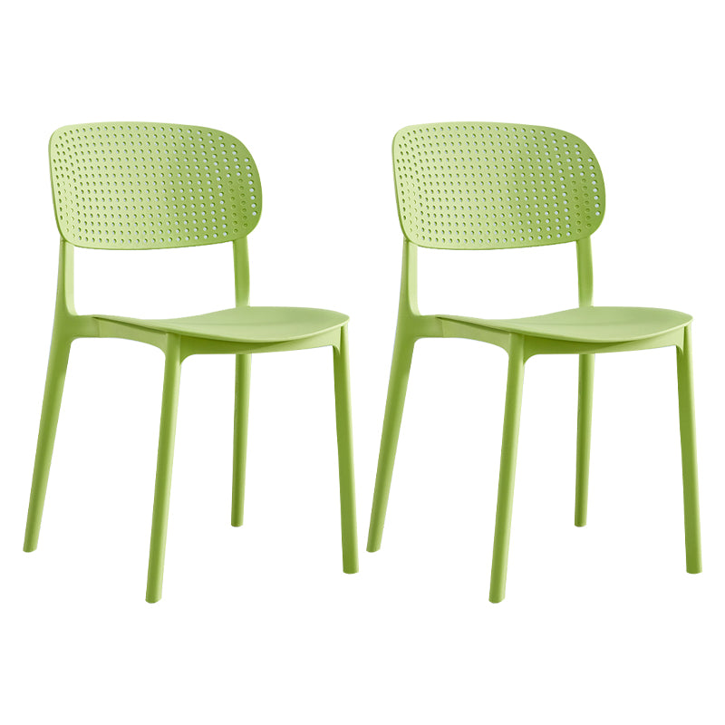 Scandinavian Plastic Dining Kitchen Room Chair Open Back Side Chair Green 2 Piece Set Clearhalo ' kitchen&dining_furn' 'Dining Chairs' 'Dining Tables & Seating' 'dining_chair' 'furn' 'furn_dining_chair' 'Furniture' 'furniture_dining_chair' 'Kitchen & Dining Furniture' 'kitchen' 4622008