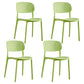 Scandinavian Plastic Dining Kitchen Room Chair Open Back Side Chair Green 4 Piece Set Clearhalo ' kitchen&dining_furn' 'Dining Chairs' 'Dining Tables & Seating' 'dining_chair' 'furn' 'furn_dining_chair' 'Furniture' 'furniture_dining_chair' 'Kitchen & Dining Furniture' 'kitchen' 4622009