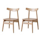 Contemporary Style Open Back Chairs Dining Armless Chair with Wooden Legs for Kitchen Wood 2 Piece Set Clearhalo ' kitchen&dining_furn' 'Dining Chairs' 'Dining Tables & Seating' 'dining_chair' 'furn' 'furn_dining_chair' 'Furniture' 'furniture_dining_chair' 'Kitchen & Dining Furniture' 'kitchen' 4622014