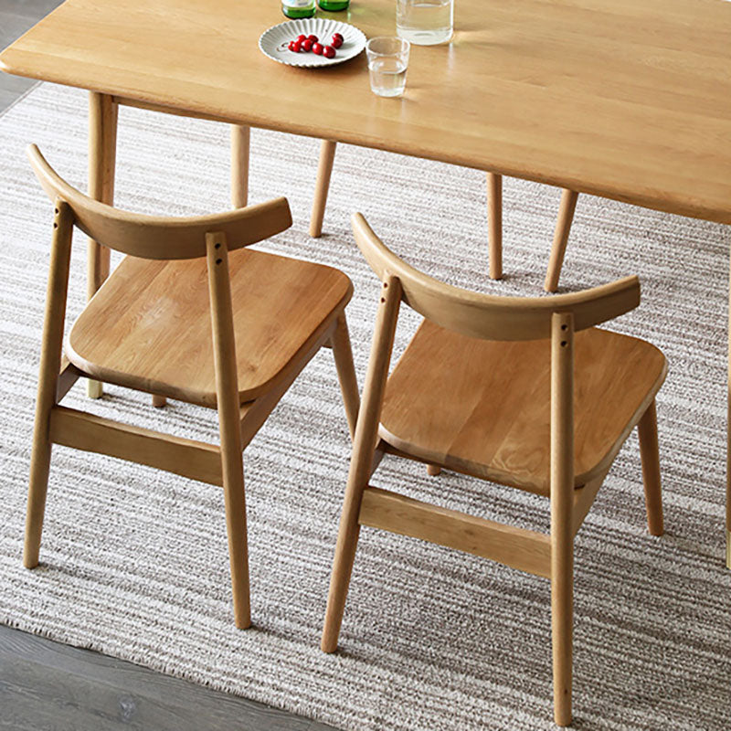 Contemporary Style Open Back Chairs Dining Armless Chair with Wooden Legs for Kitchen Clearhalo ' kitchen&dining_furn' 'Dining Chairs' 'Dining Tables & Seating' 'dining_chair' 'furn' 'furn_dining_chair' 'Furniture' 'furniture_dining_chair' 'Kitchen & Dining Furniture' 'kitchen' 4622017