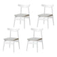 Contemporary Style Open Back Chairs Dining Armless Chair with Wooden Legs for Kitchen White 4 Piece Set Clearhalo ' kitchen&dining_furn' 'Dining Chairs' 'Dining Tables & Seating' 'dining_chair' 'furn' 'furn_dining_chair' 'Furniture' 'furniture_dining_chair' 'Kitchen & Dining Furniture' 'kitchen' 4622021