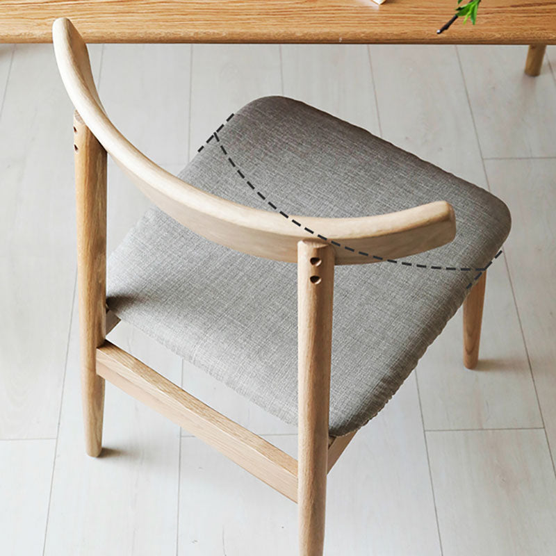 Contemporary Style Open Back Chairs Dining Armless Chair with Wooden Legs for Kitchen Clearhalo ' kitchen&dining_furn' 'Dining Chairs' 'Dining Tables & Seating' 'dining_chair' 'furn' 'furn_dining_chair' 'Furniture' 'furniture_dining_chair' 'Kitchen & Dining Furniture' 'kitchen' 4622026