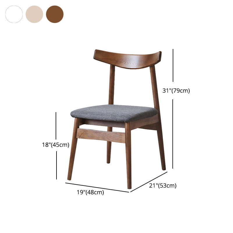 Contemporary Style Open Back Chairs Dining Armless Chair with Wooden Legs for Kitchen Clearhalo ' kitchen&dining_furn' 'Dining Chairs' 'Dining Tables & Seating' 'dining_chair' 'furn' 'furn_dining_chair' 'Furniture' 'furniture_dining_chair' 'Kitchen & Dining Furniture' 'kitchen' 4622034