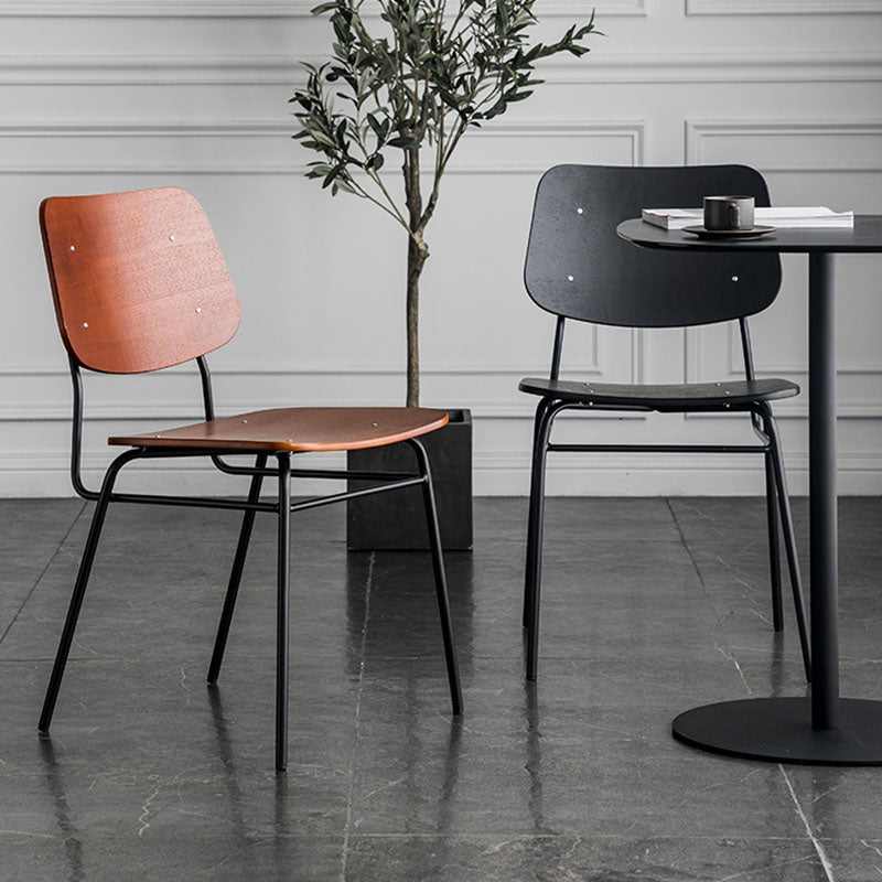 Industrial Style Open Back Armless Dining Chairs Wooden Dining Chairs for Home Clearhalo ' kitchen&dining_furn' 'Dining Chairs' 'Dining Tables & Seating' 'dining_chair' 'furn' 'furn_dining_chair' 'Furniture' 'furniture_dining_chair' 'Kitchen & Dining Furniture' 'kitchen' 4622035