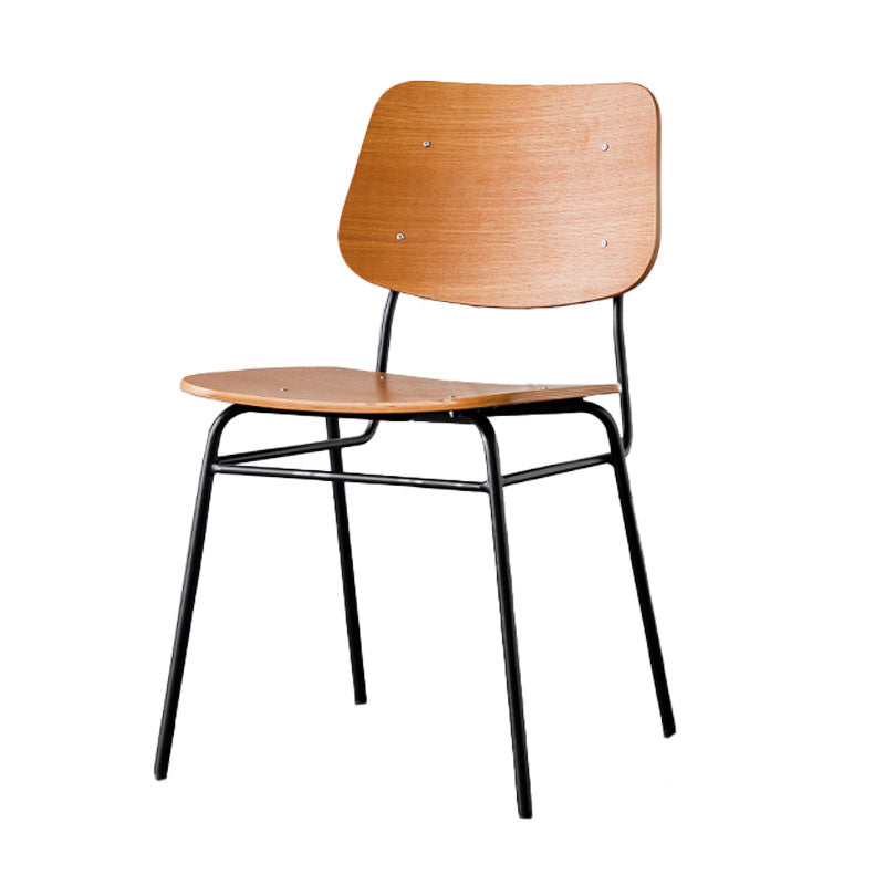 Industrial Style Open Back Armless Dining Chairs Wooden Dining Chairs for Home Brown 1 Piece Clearhalo ' kitchen&dining_furn' 'Dining Chairs' 'Dining Tables & Seating' 'dining_chair' 'furn' 'furn_dining_chair' 'Furniture' 'furniture_dining_chair' 'Kitchen & Dining Furniture' 'kitchen' 4622036