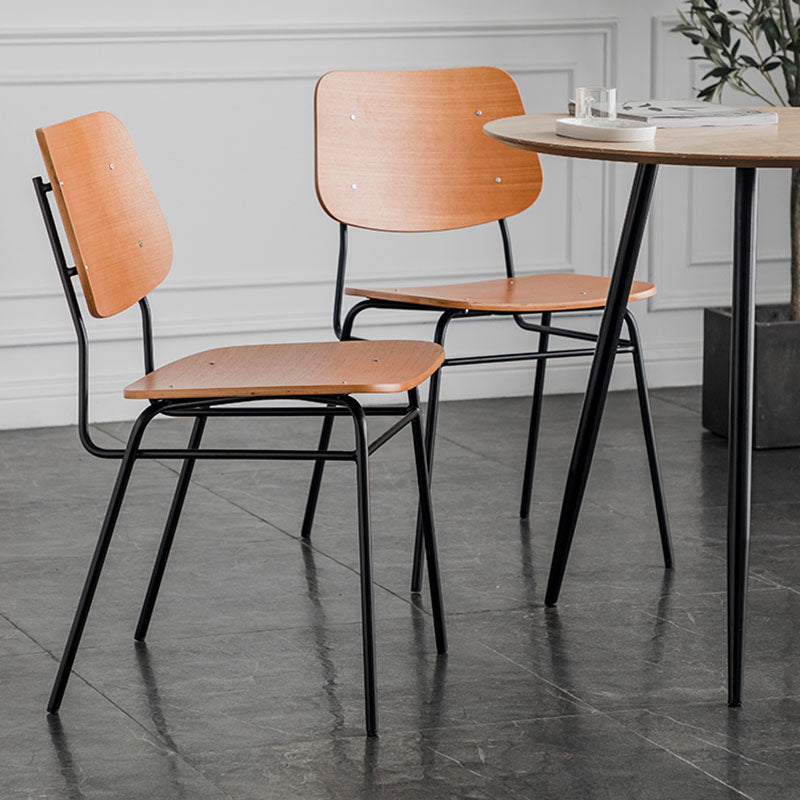 Industrial Style Open Back Armless Dining Chairs Wooden Dining Chairs for Home Clearhalo ' kitchen&dining_furn' 'Dining Chairs' 'Dining Tables & Seating' 'dining_chair' 'furn' 'furn_dining_chair' 'Furniture' 'furniture_dining_chair' 'Kitchen & Dining Furniture' 'kitchen' 4622041