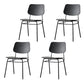 Industrial Style Open Back Armless Dining Chairs Wooden Dining Chairs for Home Black 4 Piece Set Clearhalo ' kitchen&dining_furn' 'Dining Chairs' 'Dining Tables & Seating' 'dining_chair' 'furn' 'furn_dining_chair' 'Furniture' 'furniture_dining_chair' 'Kitchen & Dining Furniture' 'kitchen' 4622046