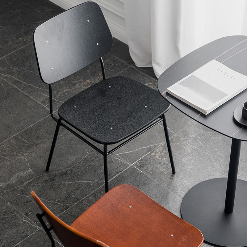 Industrial Style Open Back Armless Dining Chairs Wooden Dining Chairs for Home Clearhalo ' kitchen&dining_furn' 'Dining Chairs' 'Dining Tables & Seating' 'dining_chair' 'furn' 'furn_dining_chair' 'Furniture' 'furniture_dining_chair' 'Kitchen & Dining Furniture' 'kitchen' 4622055