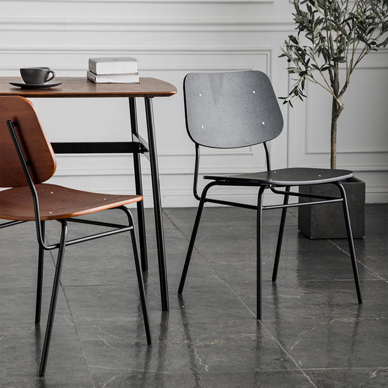 Industrial Style Open Back Armless Dining Chairs Wooden Dining Chairs for Home Clearhalo ' kitchen&dining_furn' 'Dining Chairs' 'Dining Tables & Seating' 'dining_chair' 'furn' 'furn_dining_chair' 'Furniture' 'furniture_dining_chair' 'Kitchen & Dining Furniture' 'kitchen' 4622056