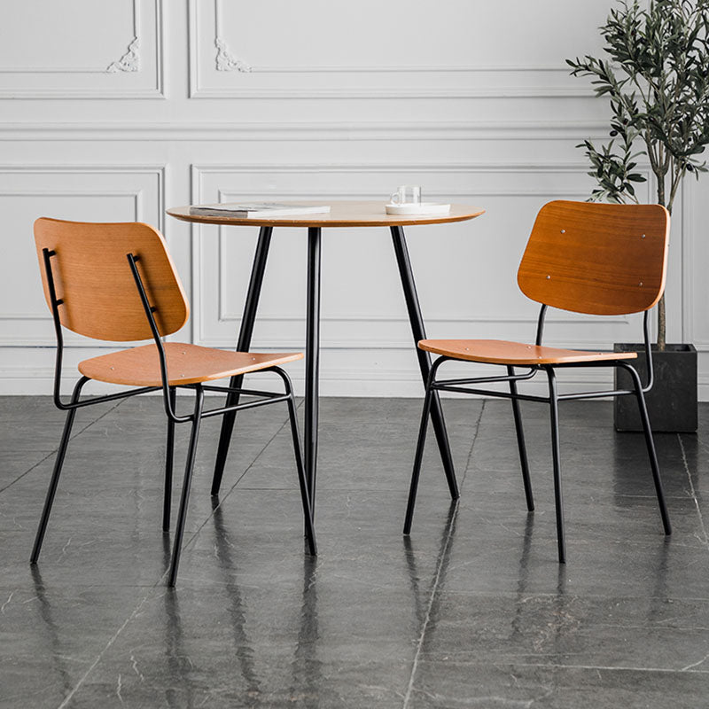 Industrial Style Open Back Armless Dining Chairs Wooden Dining Chairs for Home Clearhalo ' kitchen&dining_furn' 'Dining Chairs' 'Dining Tables & Seating' 'dining_chair' 'furn' 'furn_dining_chair' 'Furniture' 'furniture_dining_chair' 'Kitchen & Dining Furniture' 'kitchen' 4622057