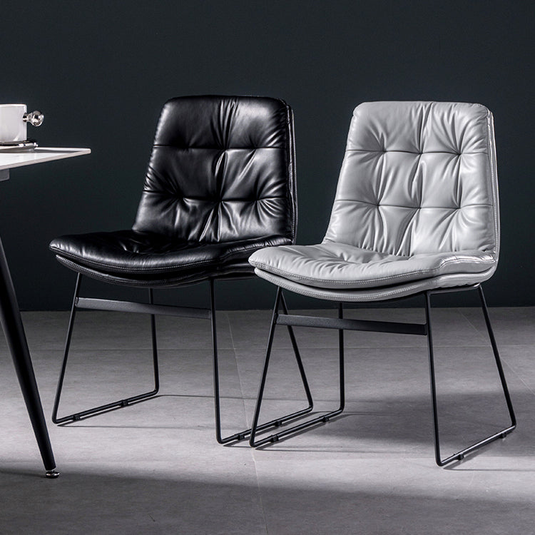 Contemporary Chair Dining Armless Chairs with Metal Legs for Kitchen Clearhalo ' kitchen&dining_furn' 'Dining Chairs' 'Dining Tables & Seating' 'dining_chair' 'furn' 'furn_dining_chair' 'Furniture' 'furniture_dining_chair' 'Kitchen & Dining Furniture' 'kitchen' 4622059