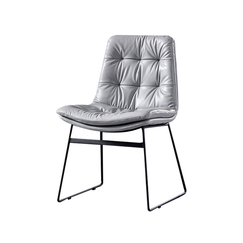 Contemporary Chair Dining Armless Chairs with Metal Legs for Kitchen Clearhalo ' kitchen&dining_furn' 'Dining Chairs' 'Dining Tables & Seating' 'dining_chair' 'furn' 'furn_dining_chair' 'Furniture' 'furniture_dining_chair' 'Kitchen & Dining Furniture' 'kitchen' 4622067