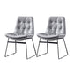 Contemporary Chair Dining Armless Chairs with Metal Legs for Kitchen Grey 2 Piece Set Clearhalo ' kitchen&dining_furn' 'Dining Chairs' 'Dining Tables & Seating' 'dining_chair' 'furn' 'furn_dining_chair' 'Furniture' 'furniture_dining_chair' 'Kitchen & Dining Furniture' 'kitchen' 4622068