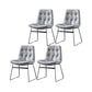 Contemporary Chair Dining Armless Chairs with Metal Legs for Kitchen Grey 4 Piece Set Clearhalo ' kitchen&dining_furn' 'Dining Chairs' 'Dining Tables & Seating' 'dining_chair' 'furn' 'furn_dining_chair' 'Furniture' 'furniture_dining_chair' 'Kitchen & Dining Furniture' 'kitchen' 4622070