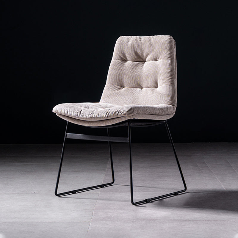 Contemporary Chair Dining Armless Chairs with Metal Legs for Kitchen Light Gray 1 Piece Clearhalo ' kitchen&dining_furn' 'Dining Chairs' 'Dining Tables & Seating' 'dining_chair' 'furn' 'furn_dining_chair' 'Furniture' 'furniture_dining_chair' 'Kitchen & Dining Furniture' 'kitchen' 4622077