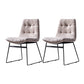 Contemporary Chair Dining Armless Chairs with Metal Legs for Kitchen Light Gray 2 Piece Set Clearhalo ' kitchen&dining_furn' 'Dining Chairs' 'Dining Tables & Seating' 'dining_chair' 'furn' 'furn_dining_chair' 'Furniture' 'furniture_dining_chair' 'Kitchen & Dining Furniture' 'kitchen' 4622080