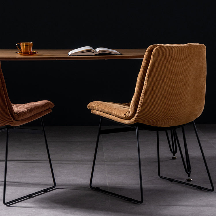 Contemporary Chair Dining Armless Chairs with Metal Legs for Kitchen Clearhalo ' kitchen&dining_furn' 'Dining Chairs' 'Dining Tables & Seating' 'dining_chair' 'furn' 'furn_dining_chair' 'Furniture' 'furniture_dining_chair' 'Kitchen & Dining Furniture' 'kitchen' 4622082