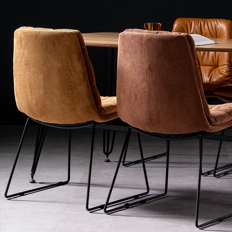 Contemporary Chair Dining Armless Chairs with Metal Legs for Kitchen Clearhalo ' kitchen&dining_furn' 'Dining Chairs' 'Dining Tables & Seating' 'dining_chair' 'furn' 'furn_dining_chair' 'Furniture' 'furniture_dining_chair' 'Kitchen & Dining Furniture' 'kitchen' 4622083