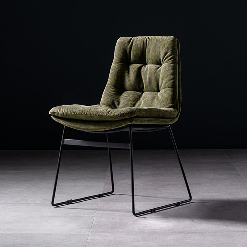 Contemporary Chair Dining Armless Chairs with Metal Legs for Kitchen Green 1 Piece Clearhalo ' kitchen&dining_furn' 'Dining Chairs' 'Dining Tables & Seating' 'dining_chair' 'furn' 'furn_dining_chair' 'Furniture' 'furniture_dining_chair' 'Kitchen & Dining Furniture' 'kitchen' 4622087