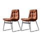 Contemporary Chair Dining Armless Chairs with Metal Legs for Kitchen Light Brown 2 Piece Set Clearhalo ' kitchen&dining_furn' 'Dining Chairs' 'Dining Tables & Seating' 'dining_chair' 'furn' 'furn_dining_chair' 'Furniture' 'furniture_dining_chair' 'Kitchen & Dining Furniture' 'kitchen' 4622091