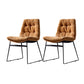 Contemporary Chair Dining Armless Chairs with Metal Legs for Kitchen Ginger 2 Piece Set Clearhalo ' kitchen&dining_furn' 'Dining Chairs' 'Dining Tables & Seating' 'dining_chair' 'furn' 'furn_dining_chair' 'Furniture' 'furniture_dining_chair' 'Kitchen & Dining Furniture' 'kitchen' 4622094