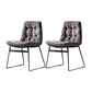 Contemporary Chair Dining Armless Chairs with Metal Legs for Kitchen Silver Gray 2 Piece Set Clearhalo ' kitchen&dining_furn' 'Dining Chairs' 'Dining Tables & Seating' 'dining_chair' 'furn' 'furn_dining_chair' 'Furniture' 'furniture_dining_chair' 'Kitchen & Dining Furniture' 'kitchen' 4622097