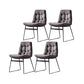 Contemporary Chair Dining Armless Chairs with Metal Legs for Kitchen Silver Gray 4 Piece Set Clearhalo ' kitchen&dining_furn' 'Dining Chairs' 'Dining Tables & Seating' 'dining_chair' 'furn' 'furn_dining_chair' 'Furniture' 'furniture_dining_chair' 'Kitchen & Dining Furniture' 'kitchen' 4622098