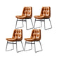 Contemporary Chair Dining Armless Chairs with Metal Legs for Kitchen Orange 4 Piece Set Clearhalo ' kitchen&dining_furn' 'Dining Chairs' 'Dining Tables & Seating' 'dining_chair' 'furn' 'furn_dining_chair' 'Furniture' 'furniture_dining_chair' 'Kitchen & Dining Furniture' 'kitchen' 4622104