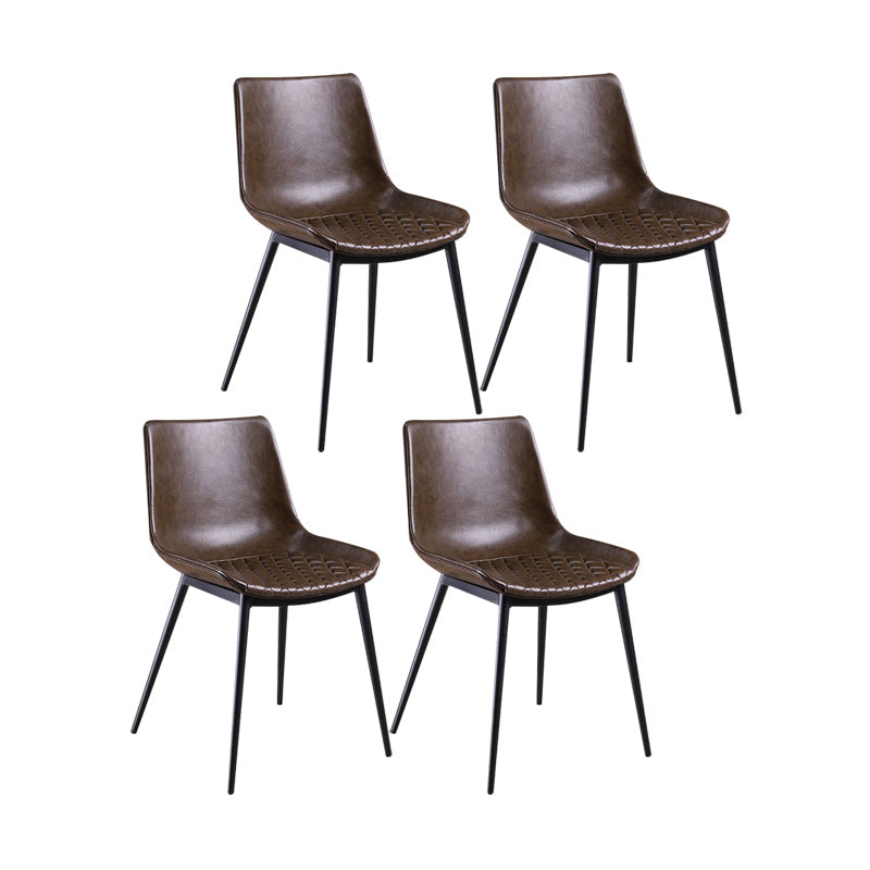 Contemporary Chairs Dining Armless Chairs with Metal Legs for Kitchen Khaki 4 Piece Set Clearhalo ' kitchen&dining_furn' 'Dining Chairs' 'Dining Tables & Seating' 'dining_chair' 'furn' 'furn_dining_chair' 'Furniture' 'furniture_dining_chair' 'Kitchen & Dining Furniture' 'kitchen' 4622126
