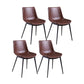 Contemporary Chairs Dining Armless Chairs with Metal Legs for Kitchen Crimson 4 Piece Set Clearhalo ' kitchen&dining_furn' 'Dining Chairs' 'Dining Tables & Seating' 'dining_chair' 'furn' 'furn_dining_chair' 'Furniture' 'furniture_dining_chair' 'Kitchen & Dining Furniture' 'kitchen' 4622141