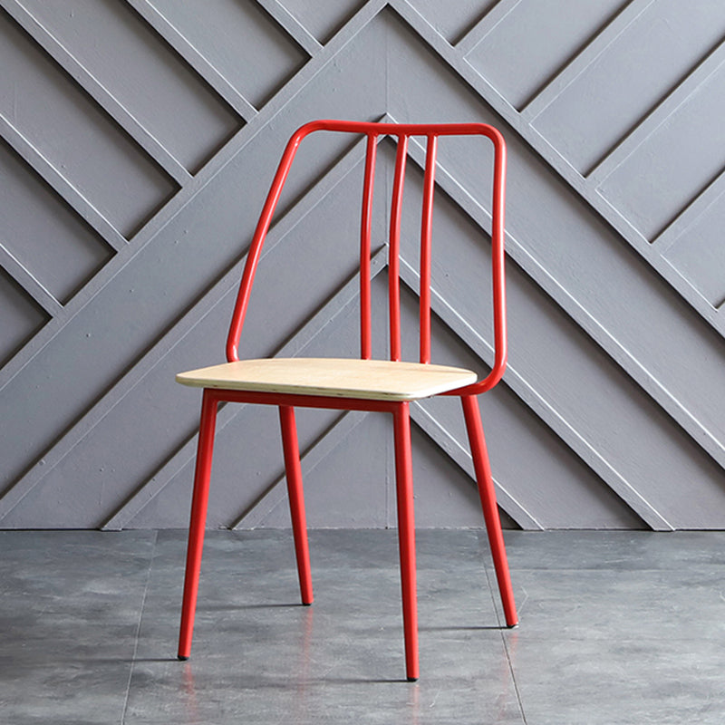 Contemporary Chairs Dining Armless Chair with Metal Legs for Kitchen Red 1 Piece Clearhalo ' kitchen&dining_furn' 'Dining Chairs' 'Dining Tables & Seating' 'dining_chair' 'furn' 'furn_dining_chair' 'Furniture' 'furniture_dining_chair' 'Kitchen & Dining Furniture' 'kitchen' 4622150