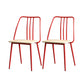 Contemporary Chairs Dining Armless Chair with Metal Legs for Kitchen Red 2 Piece Set Clearhalo ' kitchen&dining_furn' 'Dining Chairs' 'Dining Tables & Seating' 'dining_chair' 'furn' 'furn_dining_chair' 'Furniture' 'furniture_dining_chair' 'Kitchen & Dining Furniture' 'kitchen' 4622152