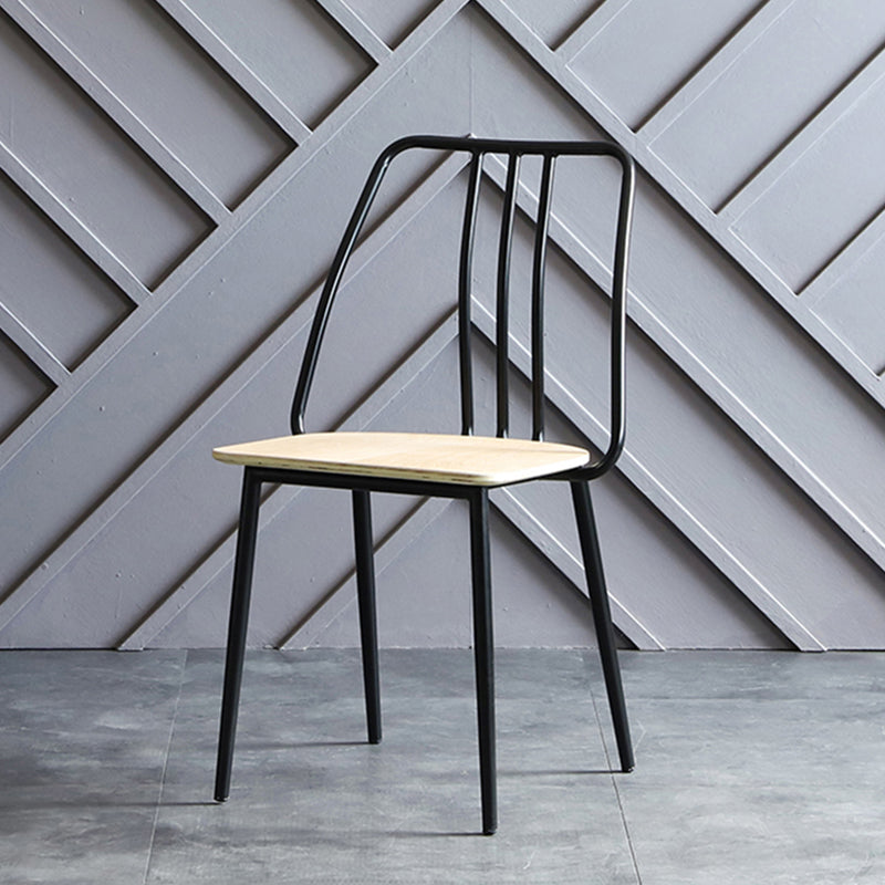 Contemporary Chairs Dining Armless Chair with Metal Legs for Kitchen Black 1 Piece Clearhalo ' kitchen&dining_furn' 'Dining Chairs' 'Dining Tables & Seating' 'dining_chair' 'furn' 'furn_dining_chair' 'Furniture' 'furniture_dining_chair' 'Kitchen & Dining Furniture' 'kitchen' 4622156