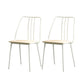 Contemporary Chairs Dining Armless Chair with Metal Legs for Kitchen White 2 Piece Set Clearhalo ' kitchen&dining_furn' 'Dining Chairs' 'Dining Tables & Seating' 'dining_chair' 'furn' 'furn_dining_chair' 'Furniture' 'furniture_dining_chair' 'Kitchen & Dining Furniture' 'kitchen' 4622163