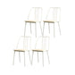Contemporary Chairs Dining Armless Chair with Metal Legs for Kitchen White 4 Piece Set Clearhalo ' kitchen&dining_furn' 'Dining Chairs' 'Dining Tables & Seating' 'dining_chair' 'furn' 'furn_dining_chair' 'Furniture' 'furniture_dining_chair' 'Kitchen & Dining Furniture' 'kitchen' 4622165