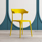 Nordic Style Plastic Dining Chairs Open Back Dining Side Chair for Home Use Yellow 1 Piece Clearhalo ' kitchen&dining_furn' 'Dining Chairs' 'Dining Tables & Seating' 'dining_chair' 'furn' 'furn_dining_chair' 'Furniture' 'furniture_dining_chair' 'Kitchen & Dining Furniture' 'kitchen' 4622176