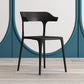 Nordic Style Plastic Dining Chairs Open Back Dining Side Chair for Home Use Black 1 Piece Clearhalo ' kitchen&dining_furn' 'Dining Chairs' 'Dining Tables & Seating' 'dining_chair' 'furn' 'furn_dining_chair' 'Furniture' 'furniture_dining_chair' 'Kitchen & Dining Furniture' 'kitchen' 4622189