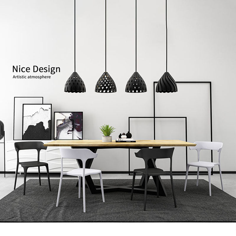 Nordic Style Plastic Dining Chairs Open Back Dining Side Chair for Home Use Clearhalo ' kitchen&dining_furn' 'Dining Chairs' 'Dining Tables & Seating' 'dining_chair' 'furn' 'furn_dining_chair' 'Furniture' 'furniture_dining_chair' 'Kitchen & Dining Furniture' 'kitchen' 4622190